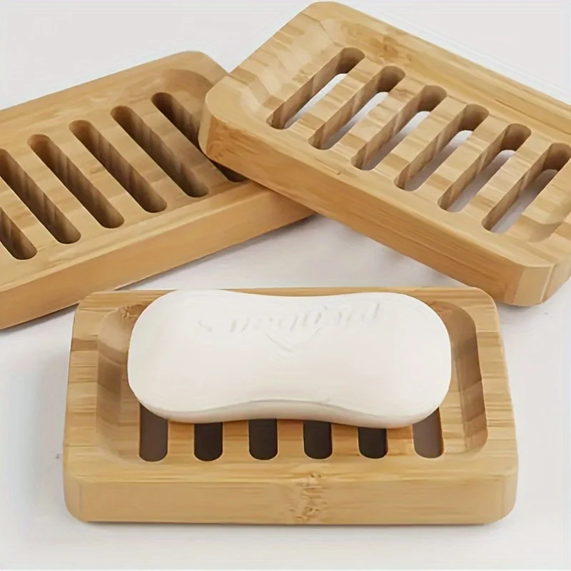 Soap Dish Draining - Bandeja de caixa de bambu de