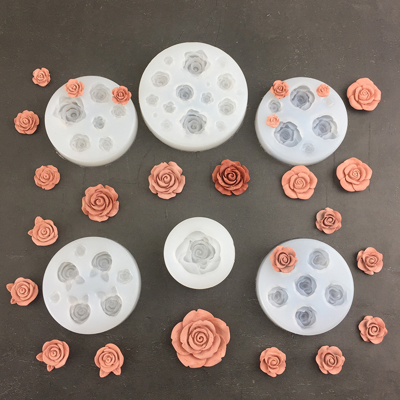 Soap Making Party - 3D Rose Flower Shape Silicone Moldes,