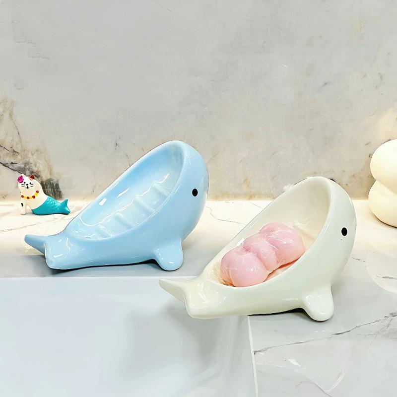 Soap Dish Draining - Saboneteira Criativa em Formato de Baleia