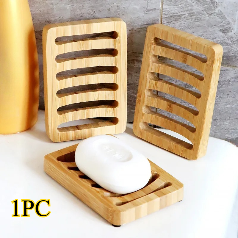 Soap Dish Draining - Bandeja de Bambu para Saboneteira de