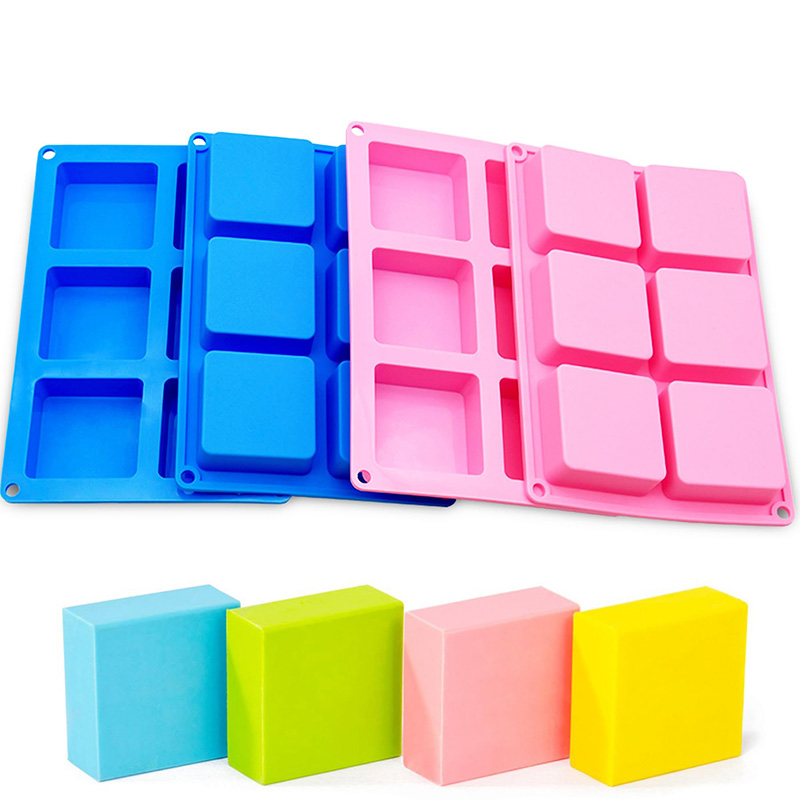Soap Making Party - Moldes para sabão quadrado com 6