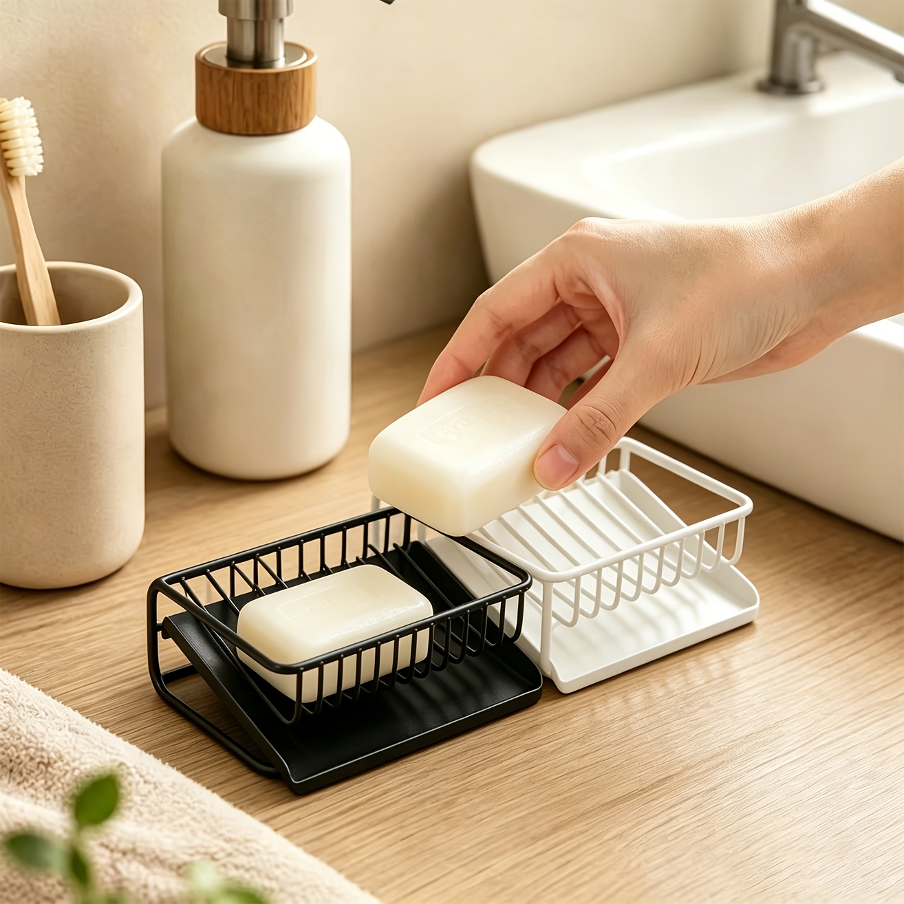 Soap Dish Draining - 1 unidade Saboneteira de Plástico com