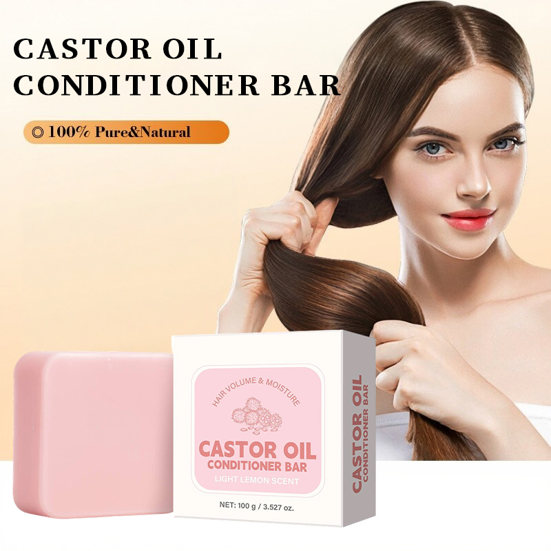 Castor Oil Soap - Barra de sabão condicionador de óleo