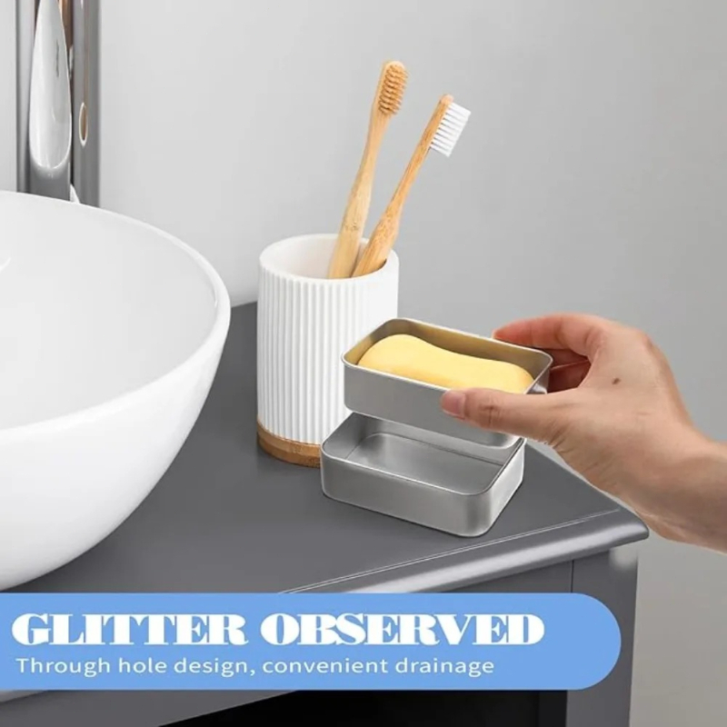 1PC Saboneteira Portátil de Al - Soap Dish Draining avaliação e preço