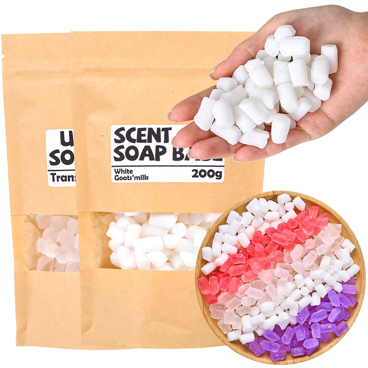 200g cor base de sabão diy aro - Soap Making Goats Milk avaliação e preço
