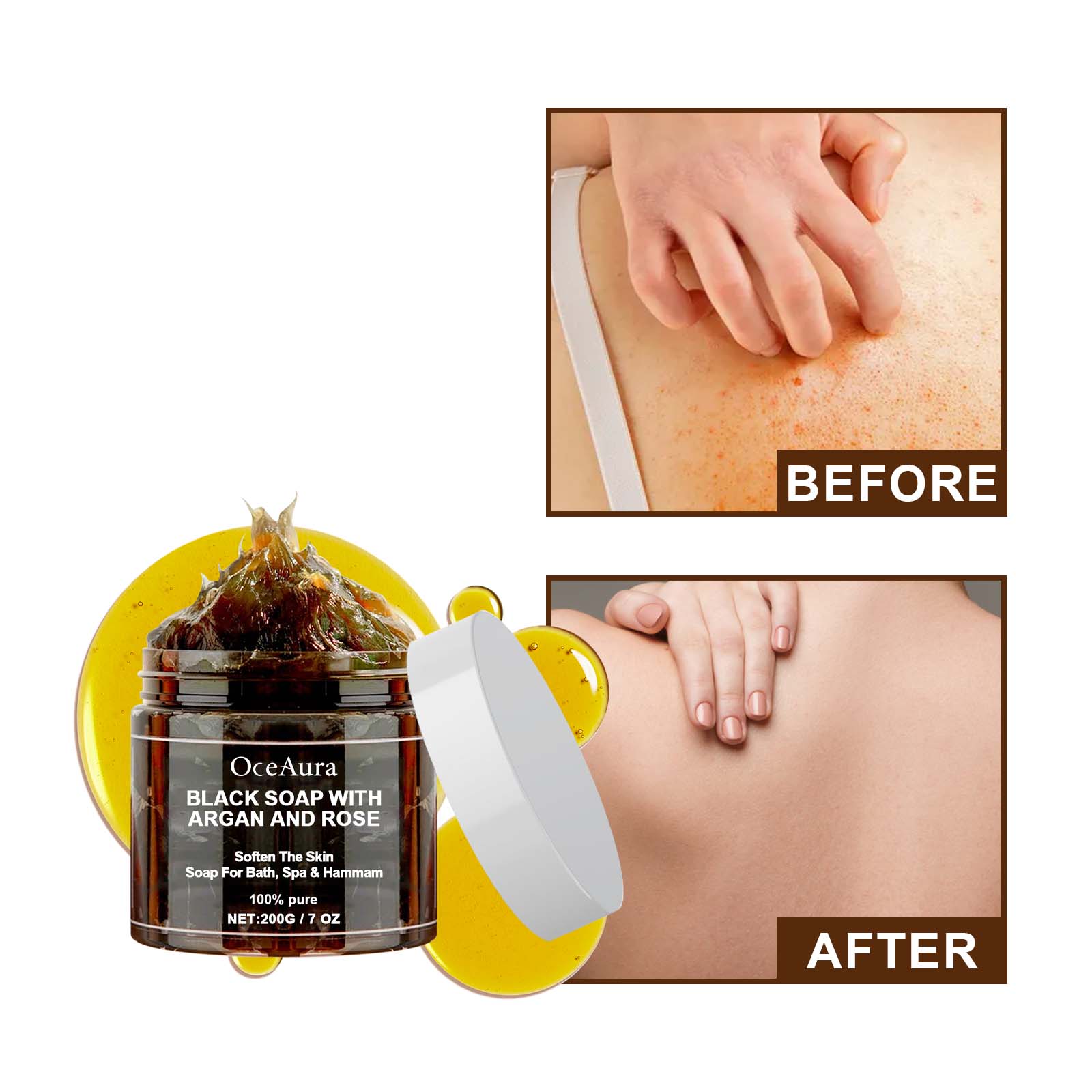 Sabonete Preto OCEAURA com Arg - Castor Oil Soap avaliação e preço