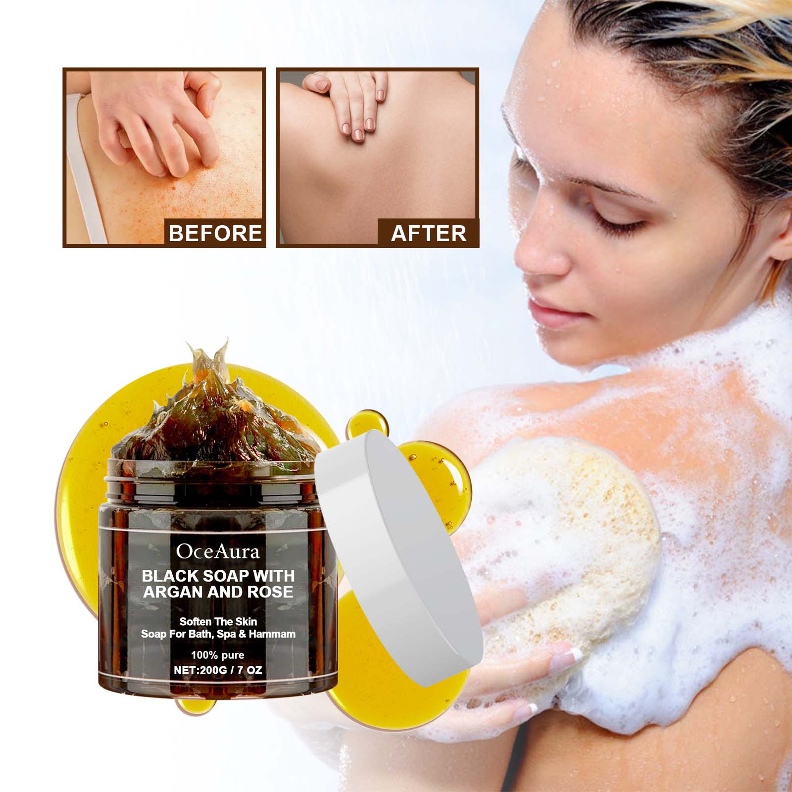 Sabonete Preto OCEAURA com Arg - Castor Oil Soap avaliação e preço