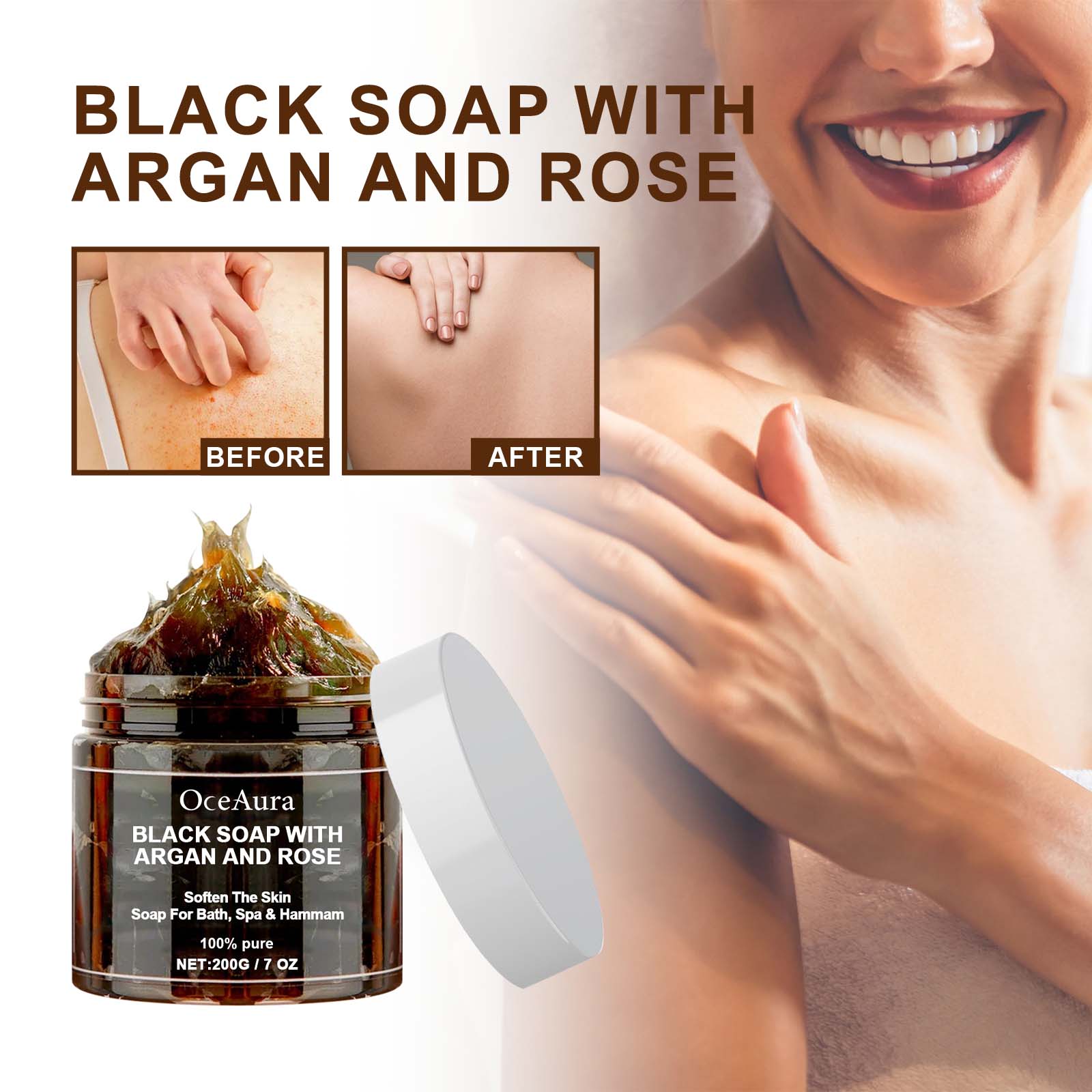 Sabonete Preto OCEAURA com Arg - Castor Oil Soap avaliação e preço